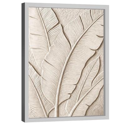 Quadro Decorativo Abstrato Folha Off-white