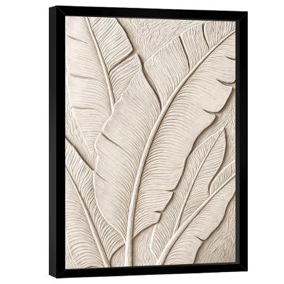 Quadro Decorativo Abstrato Folha Off-white