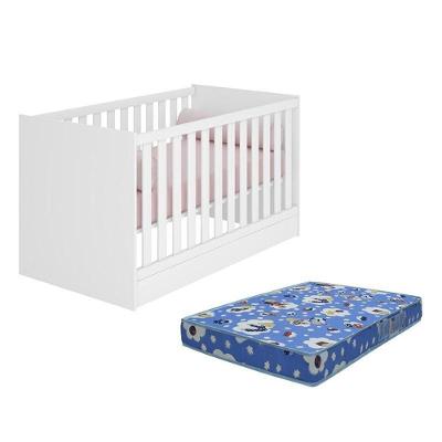Berço Mini Cama Doce Sonho Branco Com Colchão Baby Physical - Qmovi Branco