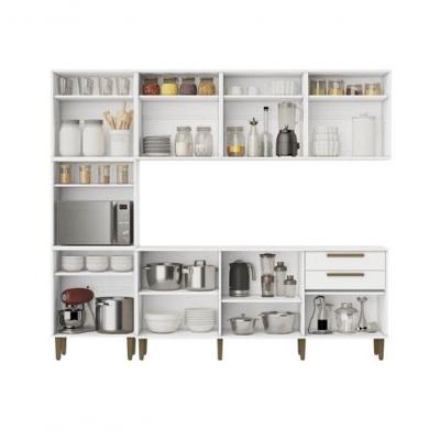 Cozinha Lorena 15 Pts Torre Quente Kaiki Móveis - Branco