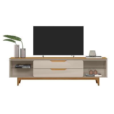 Rack Para Tv Até 75 Polegadas 2 Gavetas Los Angeles Tauari E Off White 218cm