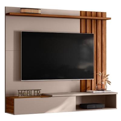 Home Suspenso Vegas 160cm Grigio Fosco/cinamomo Mel Para Tv Até 65” - Mobler Grigio Fosco/cinamomo Mel