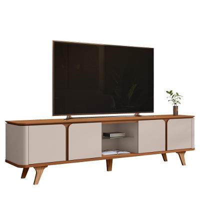 Rack Bancada Roma 217cm Cedro/off White Para Tv Até 60” - Casa D Cedro/off White