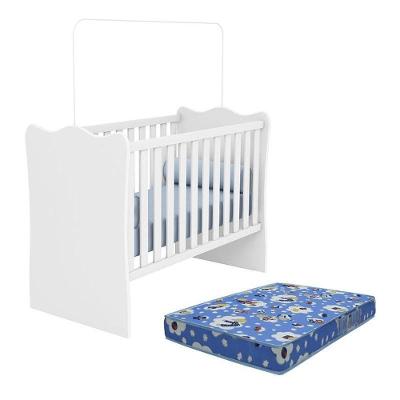 Berço Doce Sonho Branco Com Colchão Baby Physical - Qmovi Branco