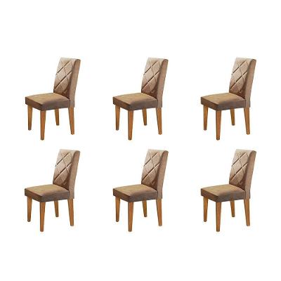 Conjunto 6 Cadeiras Olímpia Imbuia