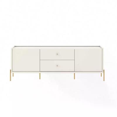 Rack Para Tv Até 75 Polegadas 2 Portas 2 Gavetas Jasper Off White 185cm