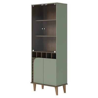 Cristaleira Jurerê 4 Portas Hortelã/amêndoa - Colibri Hortelã/amêndoa