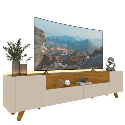 Rack Para Tv Até 75 Polegadas 2 Portas 2 Gavetas Infinity Off White 230cm