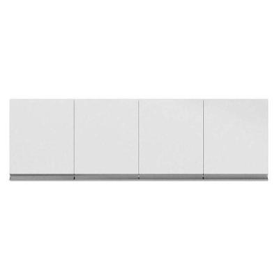 Armário Aéreo Para Cozinha Andréia 4 Portas 150 Cm Branco Brilho - Ajl