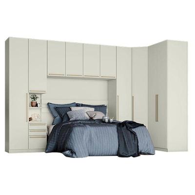 Quarto Modulado Casal Ambiente 3 New Predileto 6 Peças Areia - Henn