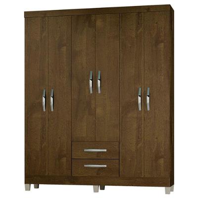 Guarda Roupa Casal Módena 6 Portas Malbec – Incorplac