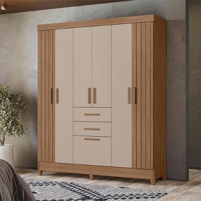 Guarda Roupa Solteiro Ambiente Malta 7 Portas Carvalho Fendi - Moval