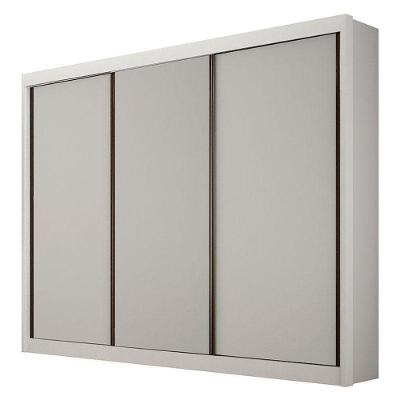 Guarda Roupa Casal 3 Portas São Paulo Gold Branco – Leifer Móveis