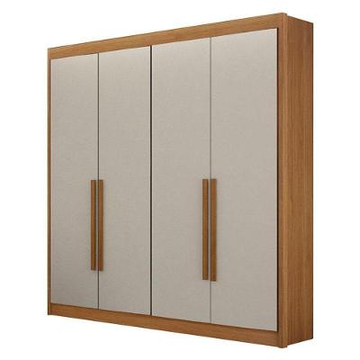 Guarda Roupa 4 Portas Diamante Gold Cinamomo Off White – Leifer Móveis