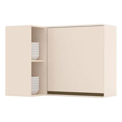 Armário Aéreo Canto Reto 1 Porta Connect Off White – Henn