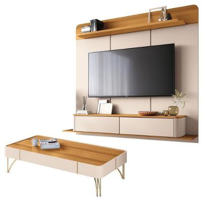 Home Suspenso Galax E Mesa De Centro Cadenza Cinamomo Off White - Hb Móveis