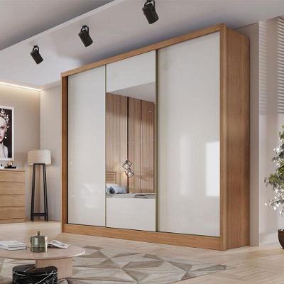 Guarda Roupa Casal Ambiente Medelim 3 Portas 6 Gavetas Cumaru 25 Fendi Com Espelho – Novo Horizonte
