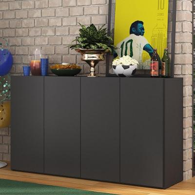 Aparador Buffet 4 Portas Alemanha Br3555 Preto