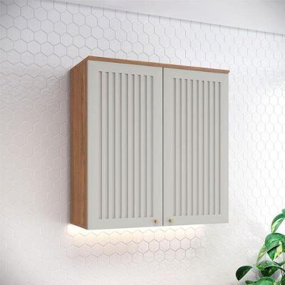 Armário Aéreo 2 Portas Ripado 80 Cm Ambiente Requinte Nature Areia Hp – Henn