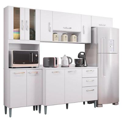 Cozinha Lavínia Balcão Com Tampo Branco - Poquema
