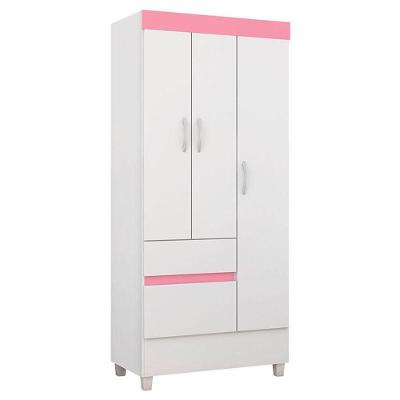 Guarda Roupa Infantil Wind Branco Rosa Flex – Demóbile