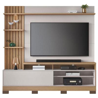 Estante Home Theater Maceió Com Pés Freijó Off White – Colibri