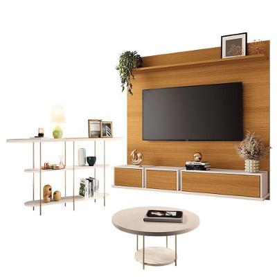 Home Suspenso Max Cinamomo Off White E Aparador Infinity E Mesa De Centro Sky Off White- Hb Móveis