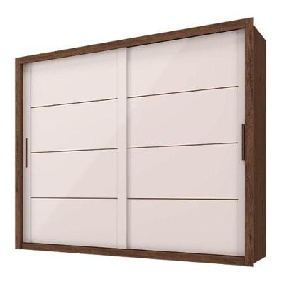 Guarda Roupa Casal Imperador Plus Jacarandá Off White – Zanzini