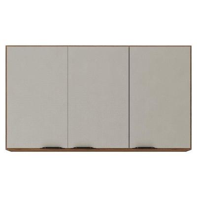 Armário Aéreo Para Cozinha Firenze 3 Portas Amêndola Touch Nude Prime Tx - Demóbile