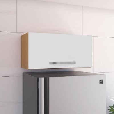 Armário Aéreo De Cozinha Ambiente 1 Porta Amêndoa Branco - Ajl