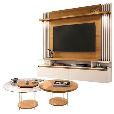 Home Suspenso Cosmo Cinamomo Off White E Kit Mesa De Centro Sky Cinamomo- Hb Móveis