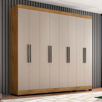 Guarda Roupa Casal Ambiente Prime 1684 Freijó Baunilha Com Pés Reto News - Araplac