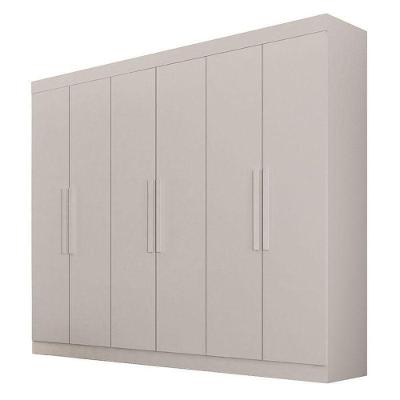 Guarda Roupa Casal 6 Portas Canadá Branco – Leifer Móveis
