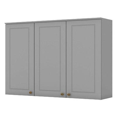 Armário Aéreo 3 Portas 120 Cm Nova York Cinza – Henn