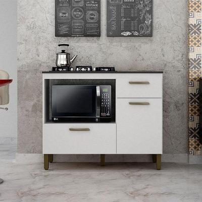 Balcão Para Cooktop Ambiente Teresina Branco Fosco - Valdemóveis
