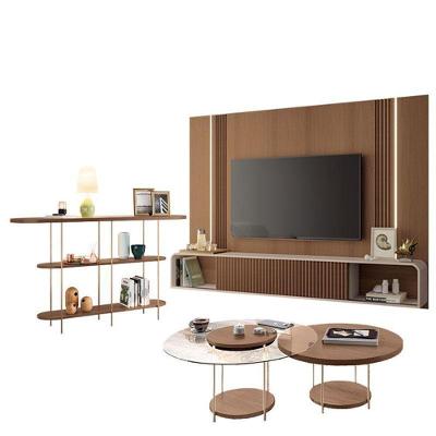 Home Suspenso Empire Castanho Off White E Aparador Infinity E Kit Mesa De Centro Sky Castanho- Hb Móveis