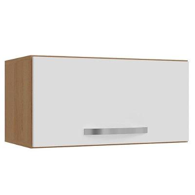 Armário Aéreo De Cozinha 1 Porta Amêndoa Branco - Ajl