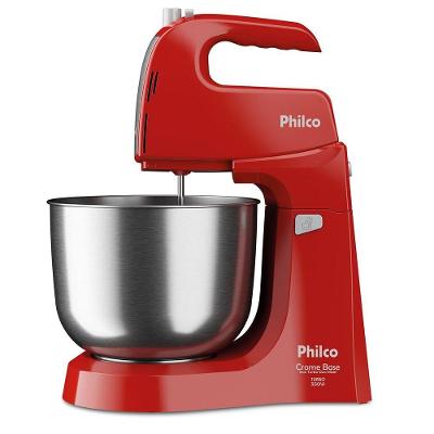 Batedeira Philco Crome Base Inox Turbo Duo Mixer 4L 550W 110V