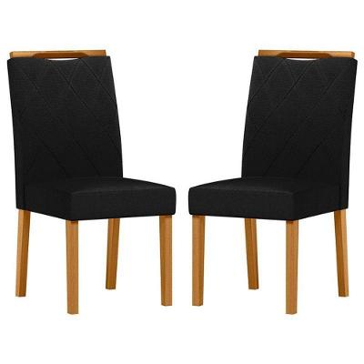 Cadeira Para Mesa De Jantar Sarah Kit 2 Peças Ype Veludo Preto – New Ceval
