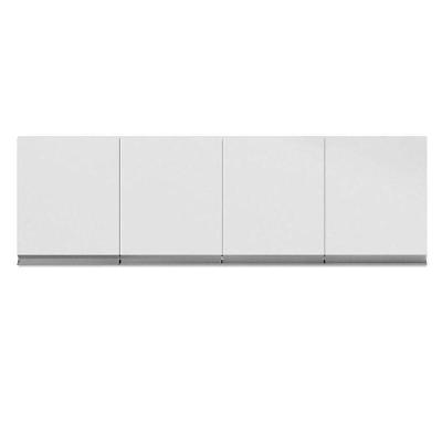 Armário Aéreo Para Cozinha Andréia 4 Portas Branco Brilho - Ajl