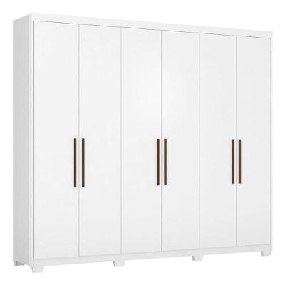 Guarda Roupa Casal Sumatra Com Pés Branco Brilho – Demóbile