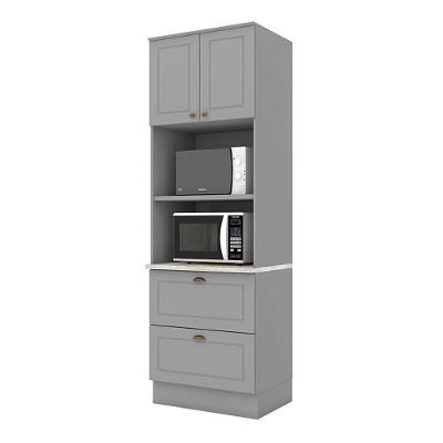 Torre Quente 2 Fornos Americana Cinza Com Tampo Calcare – Henn
