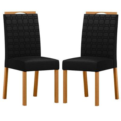 Cadeira Para Mesa De Jantar Mariana Kit 2 Peças Ype Veludo Preto – New Ceval