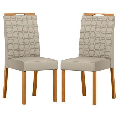 Cadeira Para Mesa De Jantar Mariana Kit 2 Peças Ype Veludo Nude – New Ceval