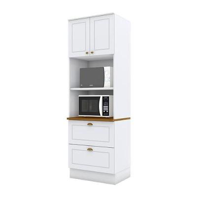 Torre Quente 2 Fornos Nova York Branco Hp Com Tampo Nature – Henn