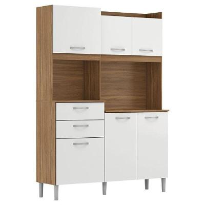 Kit Para Cozinha Harmonia Amendola Branco - Demóbile