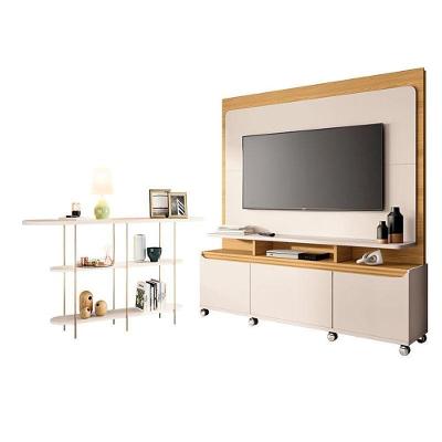 Estante Home Theater Quantum Off White Cinamomo E Aparador Infinity Off White – Hb Móveis