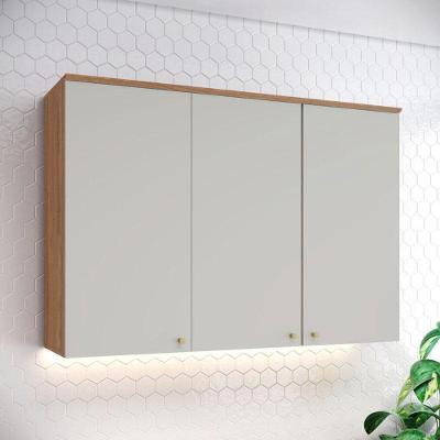 Armário Aéreo 3 Portas 120 Cm Ambiente Requinte Nature Areia Hp– Henn