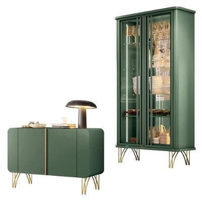 Buffet Benvenuto E Cristaleira évora Verde Pistache – Hb Móveis