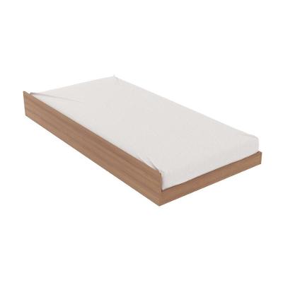 Cama De Solteiro Auxiliar Para Colchão 88 X 188Cm Multimóveis Vcr35012 Amêndoa Amêndoa